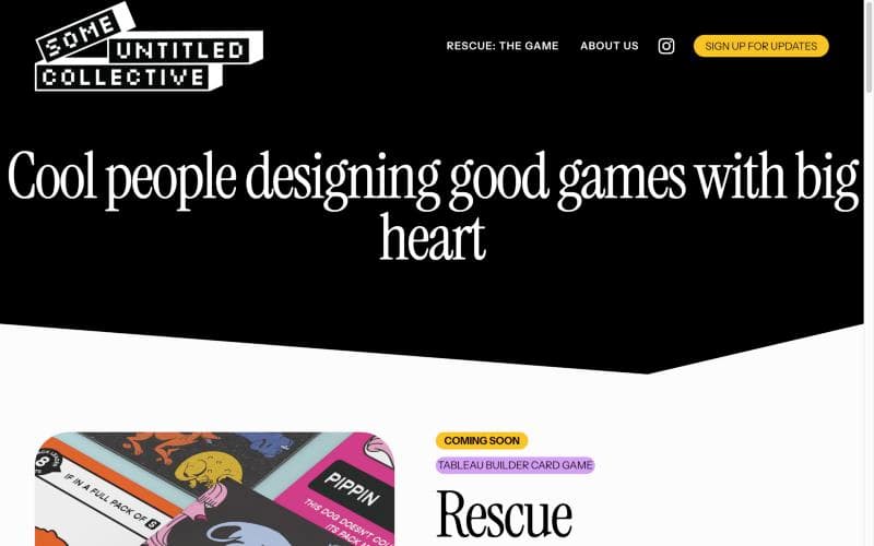 The Some Untitled Collective website header